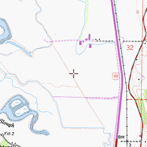 Topographic Map of Triangle Marsh, CA
