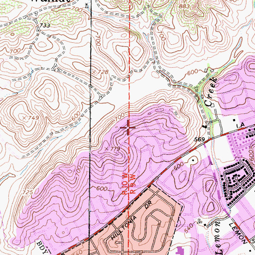 Topographic Map of Arroyo Park, CA