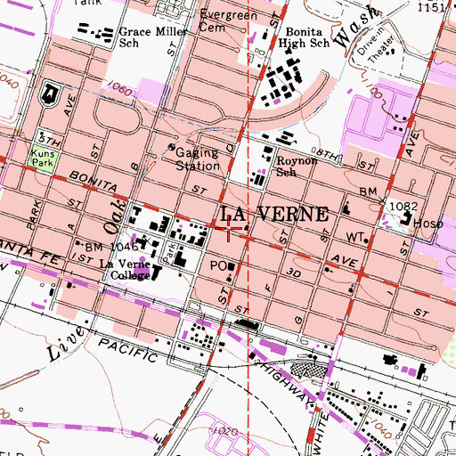 Topographic Map of Church of the Brethren, CA