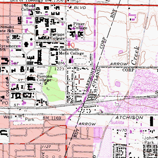 Topographic Map of El Barrio Park, CA