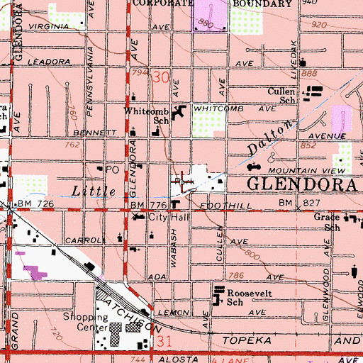 Topographic Map of Finkbiner Park, CA