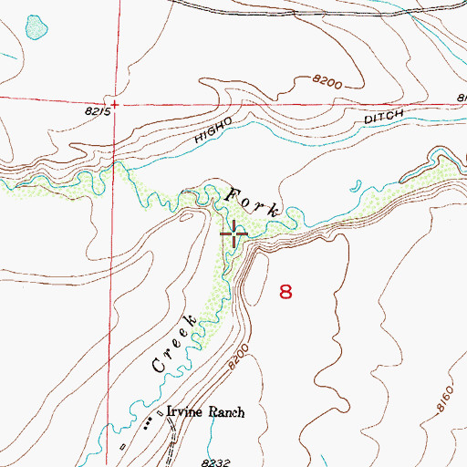 Topographic Map of Raspberry Creek, CO