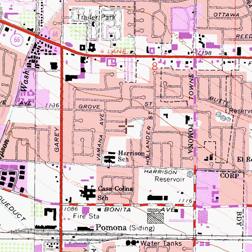 Topographic Map of Harrison Park, CA