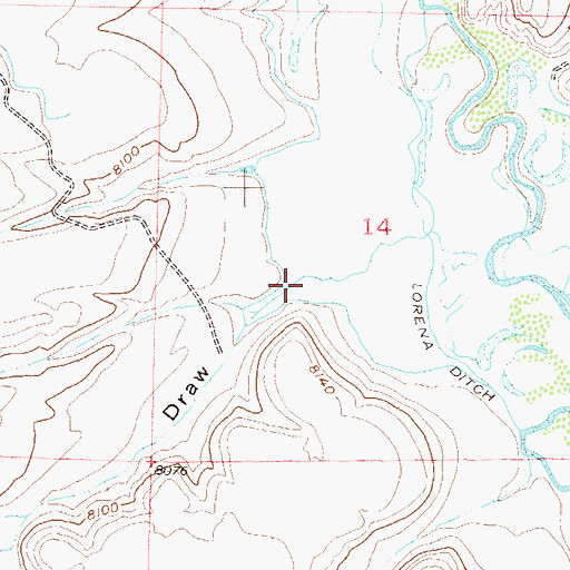 Topographic Map of Manville Draw, CO