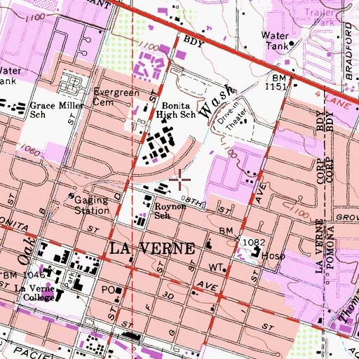 Topographic Map of Las Flores Park, CA