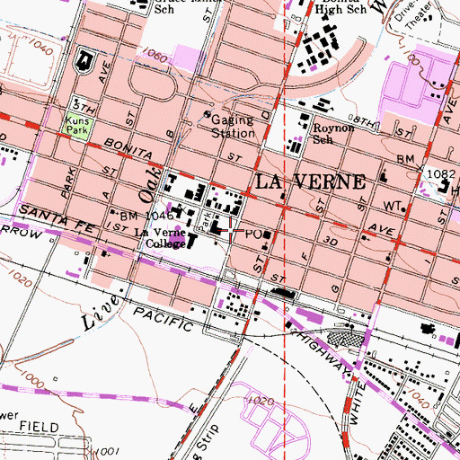 Topographic Map of Love and Faith World Outreach Church, CA