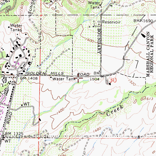 Topographic Map of Lowell Brandt Park, CA