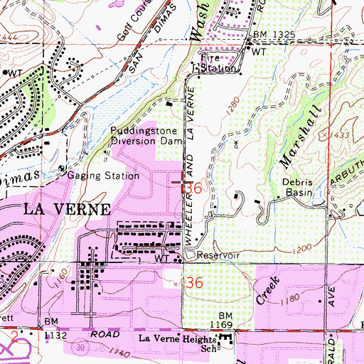 Topographic Map of Oak Mesa Elementary School, CA