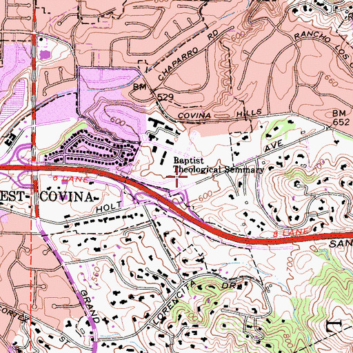 Topographic Map of Parque Xalapa, CA