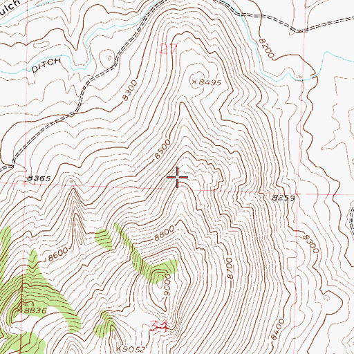Topographic Map of Bohn Ranch, CO
