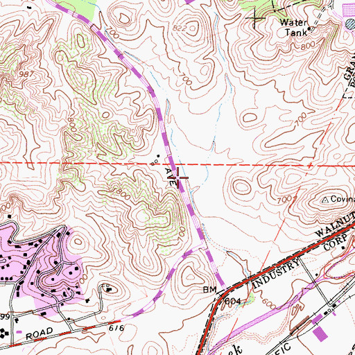 Topographic Map of Snow Creek Park, CA