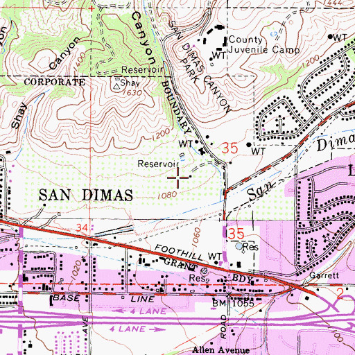 Topographic Map of Sycamore Canyon Equestrian Center, CA