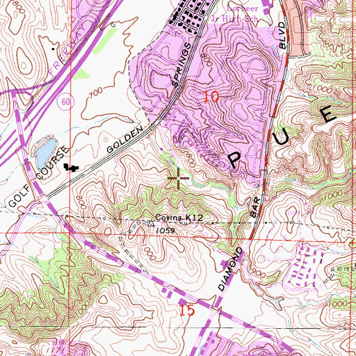 Topographic Map of Sycamore Canyon Park, CA