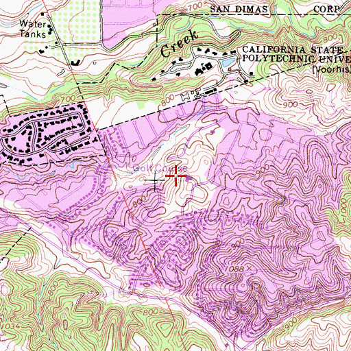 Topographic Map of Via Verde Country Club, CA