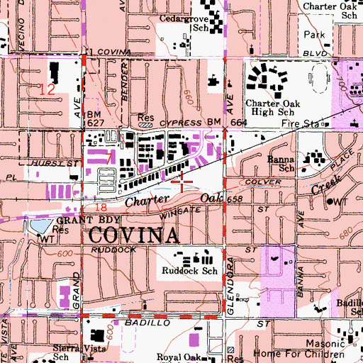 Topographic Map of Wingate Park, CA
