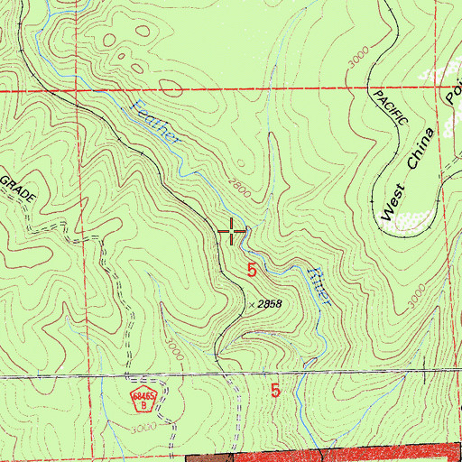 Topographic Map of Boucher Ravine, CA