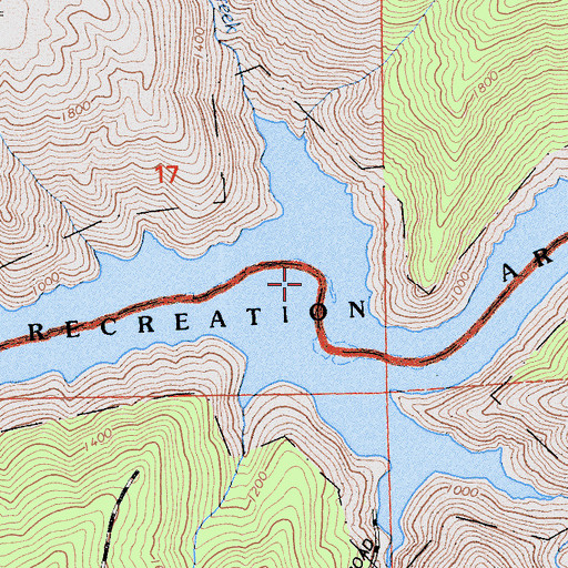 Topographic Map of Berry Creek Bar, CA