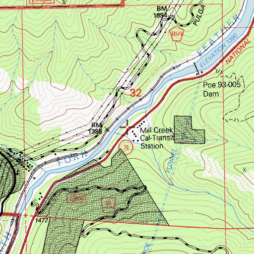 Topographic Map of Big Bar, CA