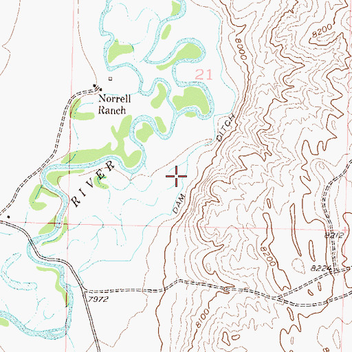 Topographic Map of Dam Ditch, CO