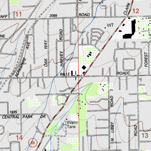 Topographic Map of The Church of Jesus Christ of Latter Day Saints, CA