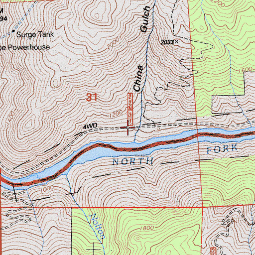 Topographic Map of David (historical), CA