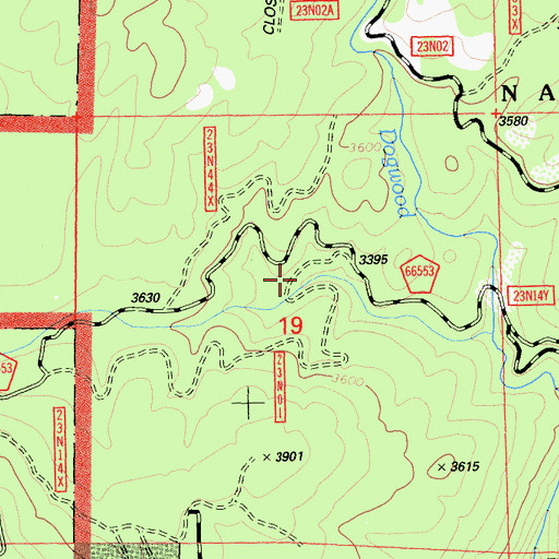 Topographic Map of Hutchins Mill (historical), CA