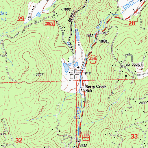 Topographic Map of Moseley (historical), CA