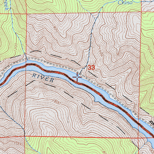 Topographic Map of New Blinzing (historical), CA