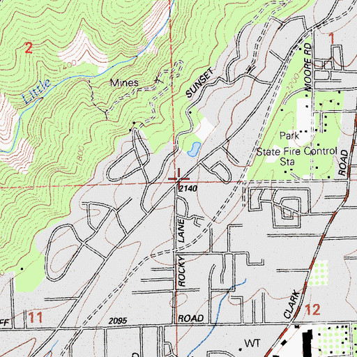 Topographic Map of New Life Apostolic Church, CA