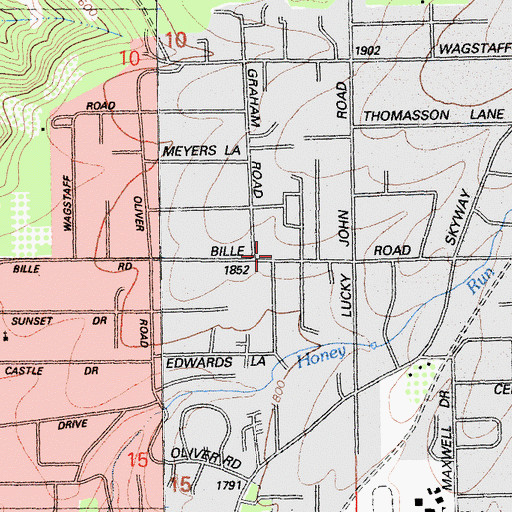 Topographic Map of Paradise Church of Religious Science, CA