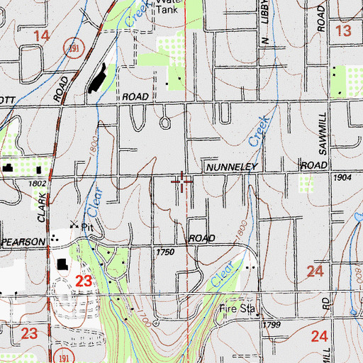 Topographic Map of Paradise Holiness Church, CA