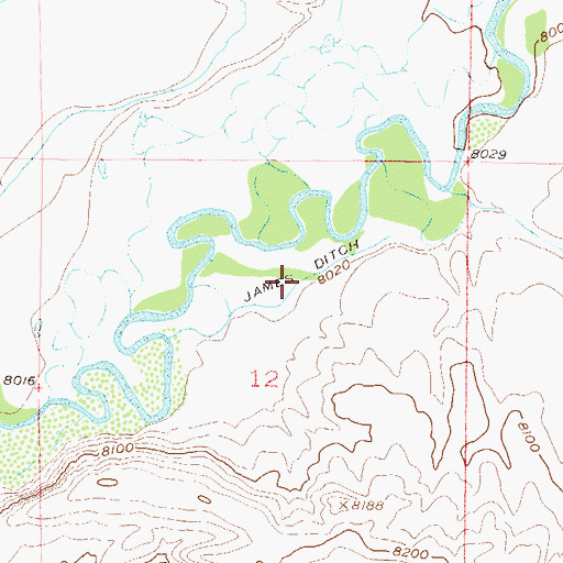 Topographic Map of James Ditch, CO