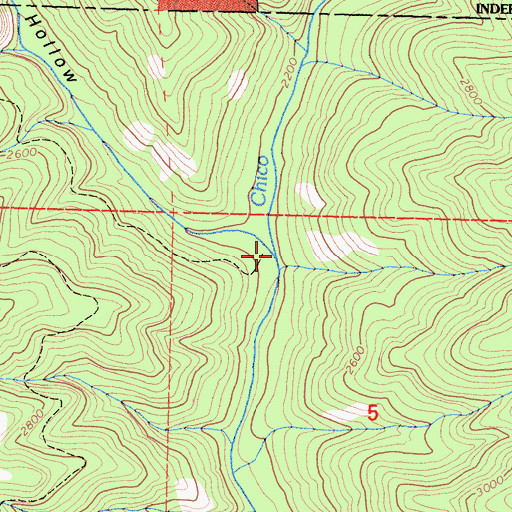 Topographic Map of Webb Creek, CA