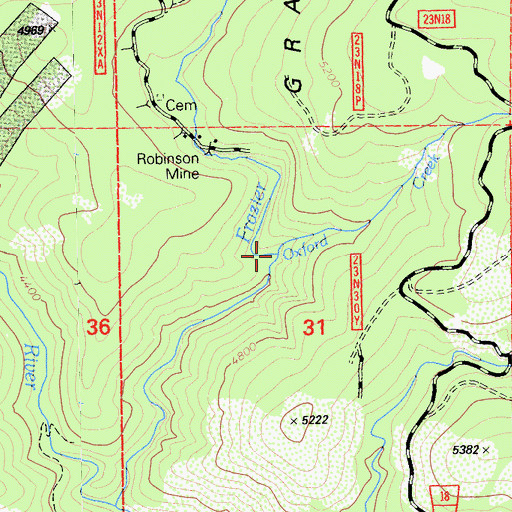Topographic Map of Axford Ravine, CA