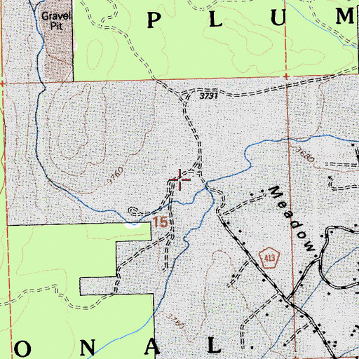 Topographic Map of Silver Creek (historical), CA