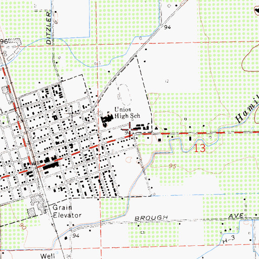 Topographic Map of Biggs Elementary School, CA