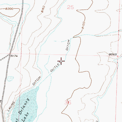Topographic Map of Outlet Ditch, CO