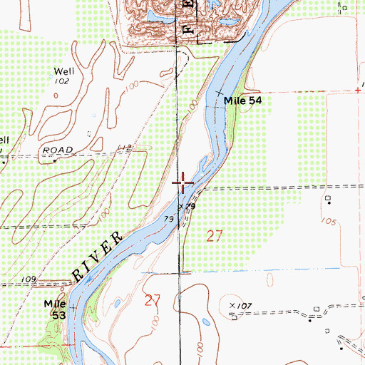Topographic Map of Burts Ferry (historical), CA