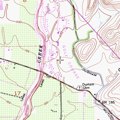 Topographic Map of Butte Creek Country Club, CA