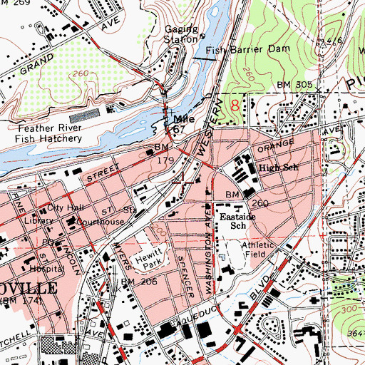 Topographic Map of The Church of Jesus Christ of Latter Day Saints, CA