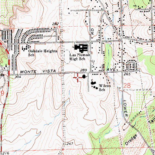 Topographic Map of The Church of Jesus Christ of Latter Day Saints, CA