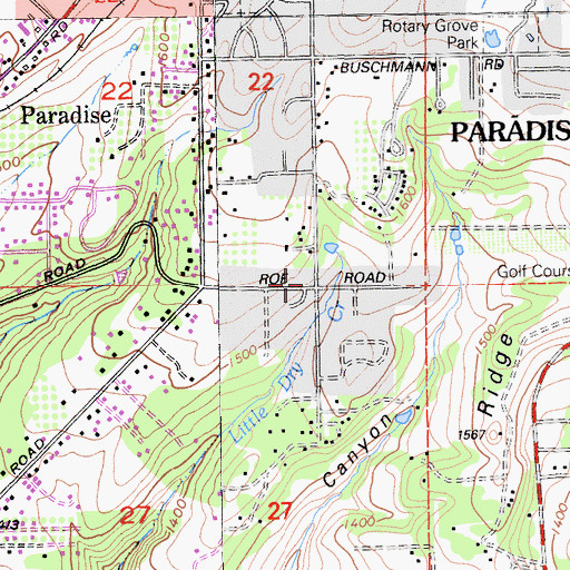 Topographic Map of Craig Memorial Congregational Church, CA