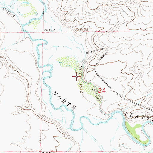 Topographic Map of Nile Ditch, CO
