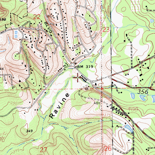 Topographic Map of Garden Ranch (historical), CA