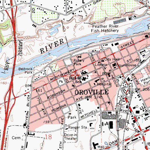Topographic Map of Saint Thomas the Apostle Catholic Church, CA