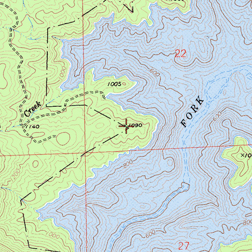 Topographic Map of Sycamore Creek Recreation Area, CA