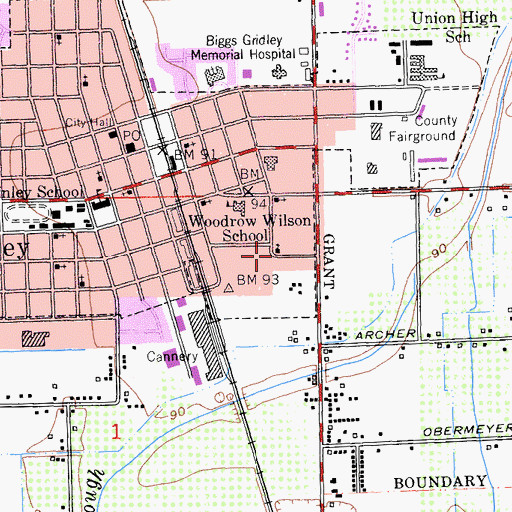 Topographic Map of Truth Tabernacle, CA