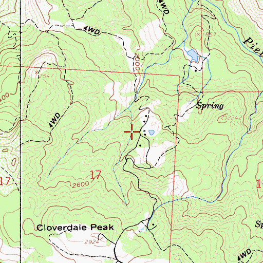 Topographic Map of Davis Ranch, CA