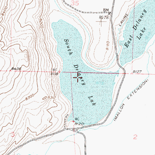 Topographic Map of South Delaney Lake, CO
