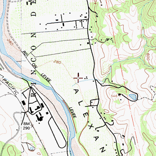 Topographic Map of Black Winery, CA